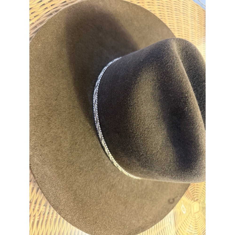 NEW Cody James Mens 3X Wool Felt Cowboy Western Hat Size 7  BROWN with belt trim - Picture 7 of 8